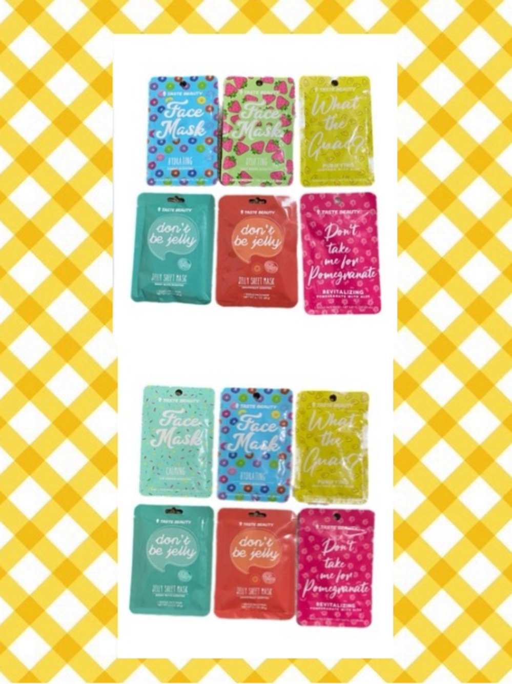 Taste Beauty Multi-Pack Beauty Mask 12 Packs New